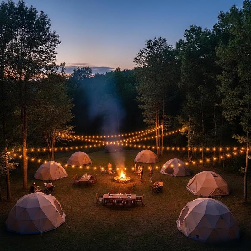 RTTY 300FT Modular Professional Outdoor String Lights System with 150 G40 Bulbs(3x100FT)-Configure for Estate Borders, Multi-Area Event Sites, Commercial Corridors & Permanent Installations - Image 5